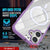 Punkcase iPhone 17 Magnetic Wireless Lading Case [Clearmag -Serie] [lila]