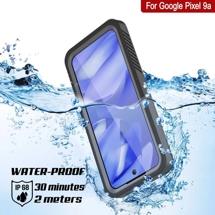 Google Pixel 9A Water of Case, PunkCase [Extreme Series] Panzerabdeckung mit integriertem Bildschirmschutz [Marine Blue]