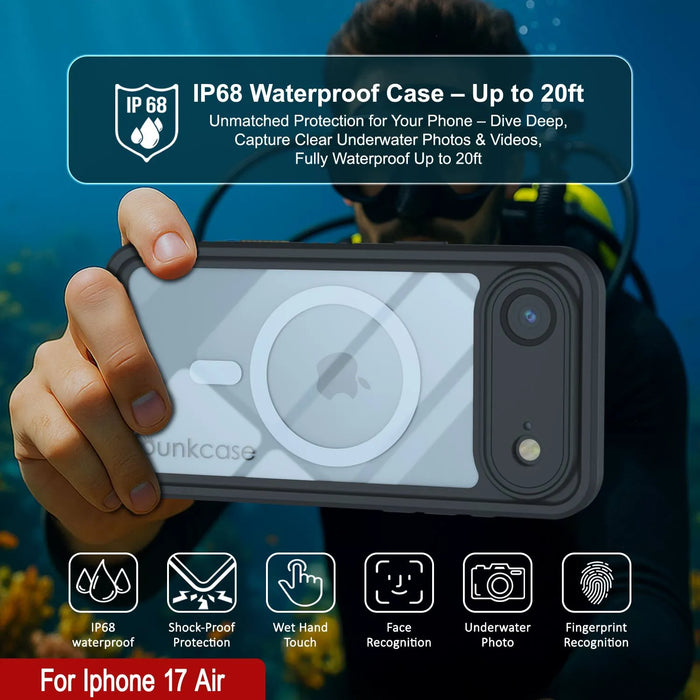 iPhone 17 Luftwaterdichte Hülle, Punkcase [Extreme Series] Panzerabdeckung mit integriertem Bildschirmschutz [gelb]