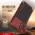 iPhone 17 Metallkoffer, Heavy Duty Military Grade Rüstungsabdeckung [Schocksicher] Ganzkörper hart [rot]