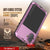 iPhone 17 Metallhülle, Heavy Duty Military Grade -Rüstungsabdeckung [Schocksicher] Ganzkörper hart [Pink]