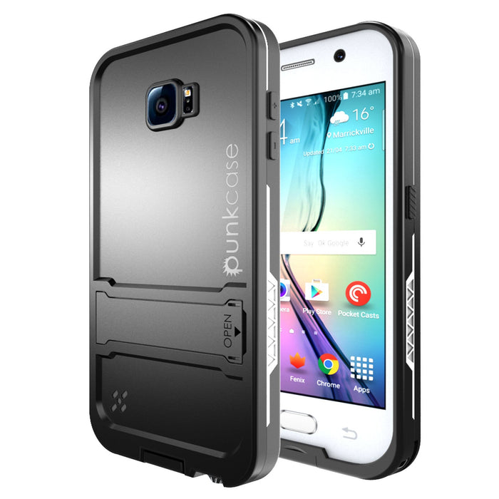 Galaxy S6 Waterproof Case, Punkcase SpikeStar White Water/Shock/Dirt/Snow Proof | Lifetime Warranty (Color in image: white)