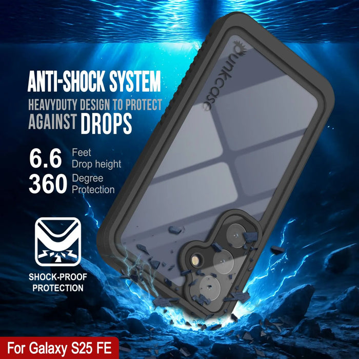 Galaxy S25 FE Wasserfest/stoßfest [Extreme Series] mit Displayschutzhülle [Schwarz]