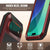 iPhone 17 Air Metal Case, Heavy Duty Military Grade -Rüstungsabdeckung [Schocksicher] Ganzkörper hart [rot]