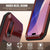 iPhone 17 Metallkoffer, Heavy Duty Military Grade Rüstungsabdeckung [Schocksicher] Ganzkörper hart [rot]