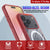 Punkcase iPhone 17 Pro Max Magnetic Wireless Lading Case [Clearmag -Serie] [Red]