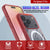 Punkcase iPhone 17 Pro Magnetic Wireless Lading Case [Clearmag -Serie] [Red]