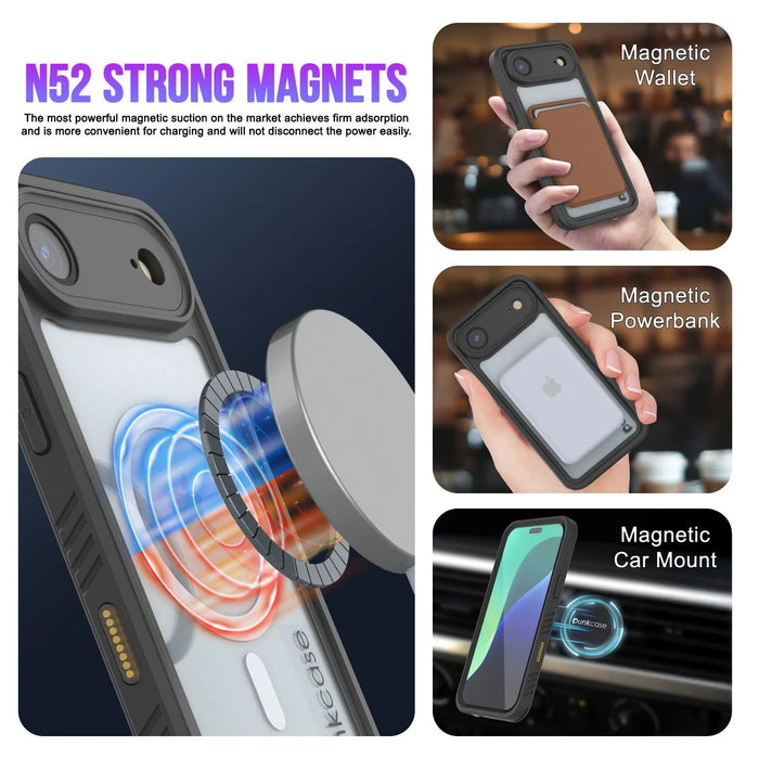 iPhone 17 Luftwaterdichte Hülle, Punkcase [Extreme Series] Panzerabdeckung mit integriertem Bildschirmschutz [gelb]