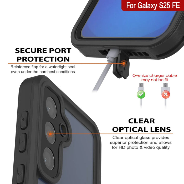 Galaxy S25 FE Wasserfest/stoßfest [Extreme Series] mit Displayschutzhülle [Schwarz]