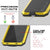 iPhone 17 Air Metal Case, Heavy Duty Military Grade -Rüstungsabdeckung [Schocksicher] Ganzkörper hart [Gelb]
