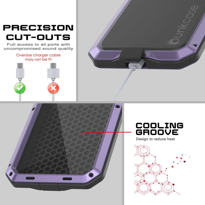 iPhone 17 Air Metal Case, Heavy Duty Military Grade -Rüstungsabdeckung [Stoßdämpfer] Ganzkörper hart [lila]