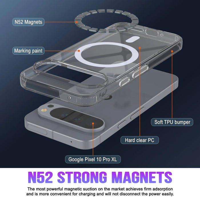 Pixel 10 Pro XL Magnetic Wireless Lading Case [Clearmag -Serie]