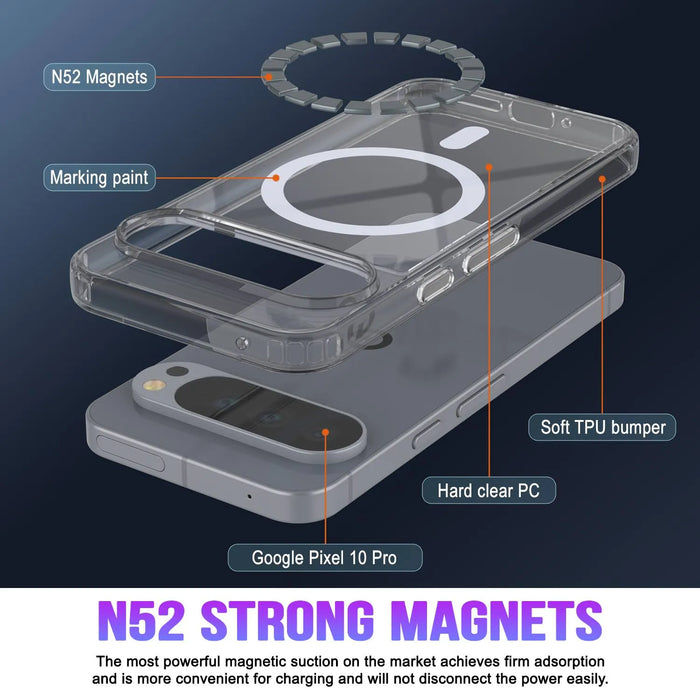 Pixel 10 Pro Magnetic Wireless Lading Case [Clearmag -Serie]
