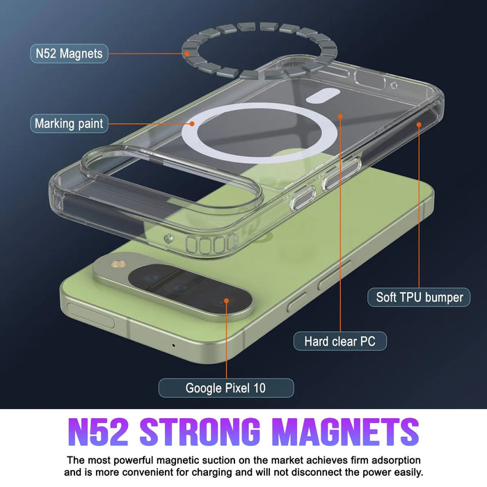 Pixel 10 Magnetic Wireless Lading Case [Clearmag -Serie]