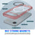 Punkcase iPhone 17 Air Magnetic Wireless Lading Case [Clearmag -Serie] [Red]