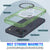 Punkcase iPhone 17 Pro Max Magnetic Wireless Lading Case [Clearmag -Serie] [Green]
