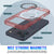 Punkcase iPhone 17 Pro Max Magnetic Wireless Lading Case [Clearmag -Serie] [Red]