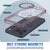Punkcase iPhone 17 Pro Max Magnetic Wireless Lading Case [Clearmag -Serie] [Rose]