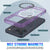 Punkcase iPhone 17 Pro Max Magnetic Wireless Lading Case [Clearmag -Serie] [lila]