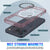 Punkcase iPhone 17 Pro Magnetic Wireless Lading Case [Clearmag -Serie] [Rose]