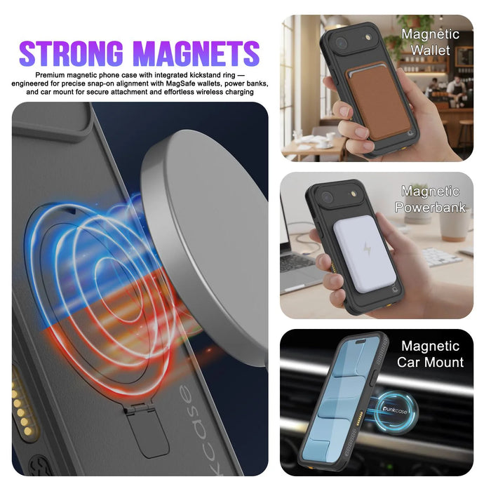 Wasserdichte iPhone 17 Air-Hülle [Kickstud 2.0-Serie] IP68-Schutzhülle mit Displayschutzfolie und Ständer [Grün]