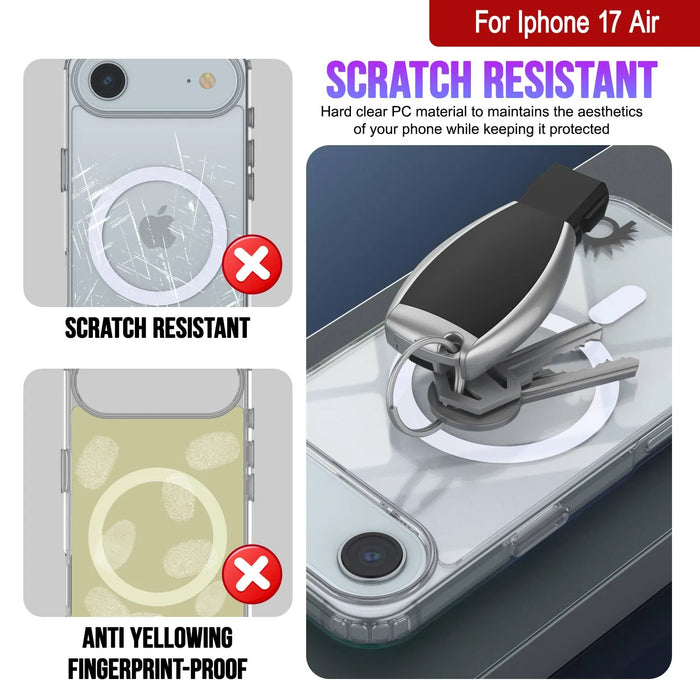 Punkcase iPhone 17 Air Magnetic Wireless Lading Case [Clearmag -Serie] [Clear]