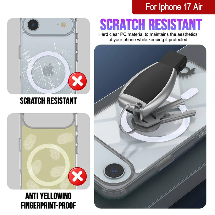 Punkcase iPhone 17 Air Magnetic Wireless Lading Case [Clearmag -Serie] [Silber]