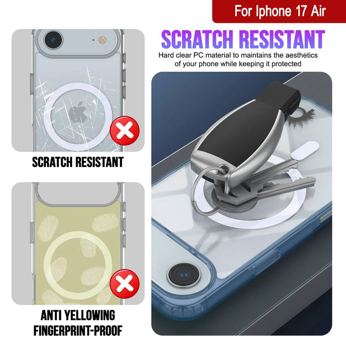 Punkcase iPhone 17 Air Magnetic Wireless Lading Case [Clearmag -Serie] [Navy]