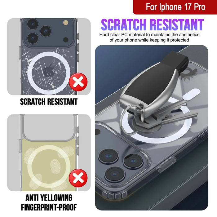 Punkcase iPhone 17 Pro Magnetic Wireless Lading Case [Clearmag -Serie] [Clear]