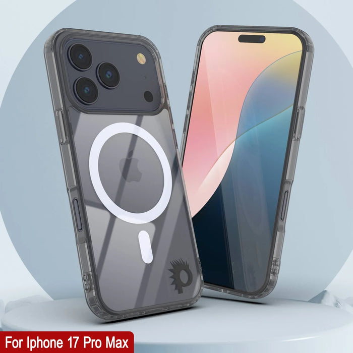 Punkcase iPhone 17 Pro Max Magnetic Wireless Lading Case [Clearmag -Serie] [Silber]