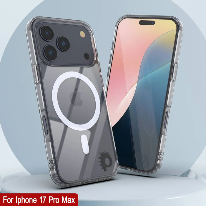 Punkcase iPhone 17 Pro Max Magnetic Wireless Lading Case [Clearmag -Serie] [Clear]