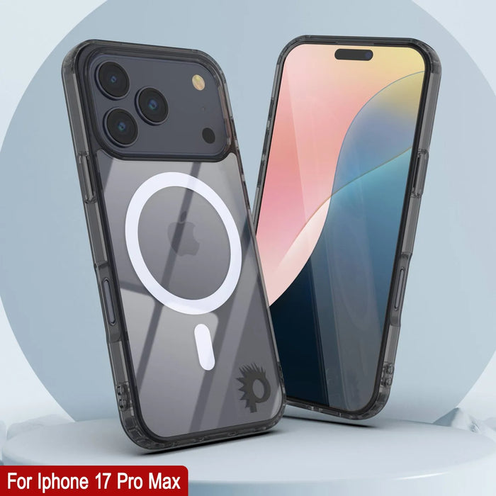 Punkcase iPhone 17 Pro Max Magnetic Wireless Lading Case [Clearmag -Serie] [Black]