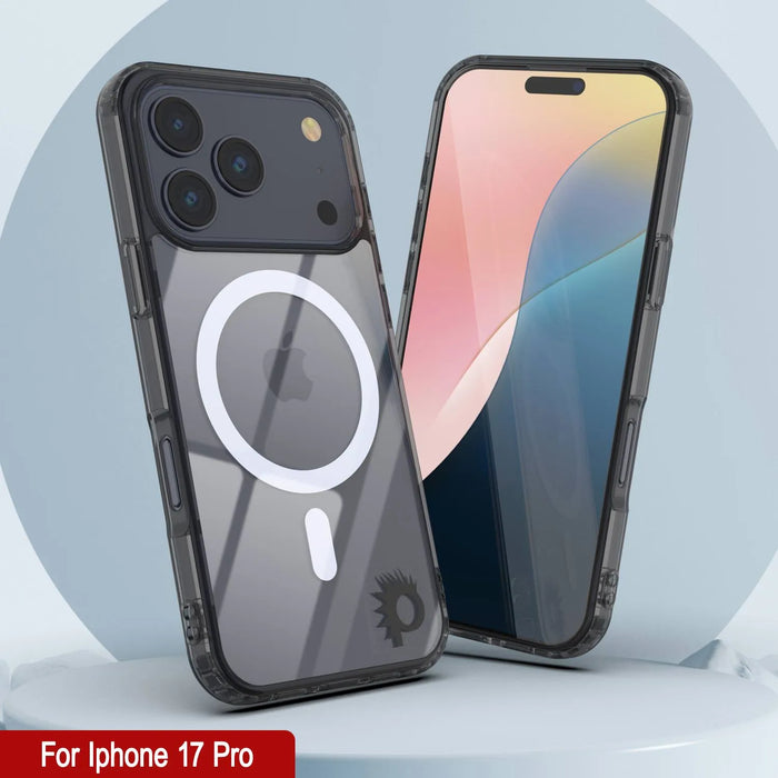 Punkcase iPhone 17 Pro Magnetic Wireless Lading Case [Clearmag -Serie] [Black]
