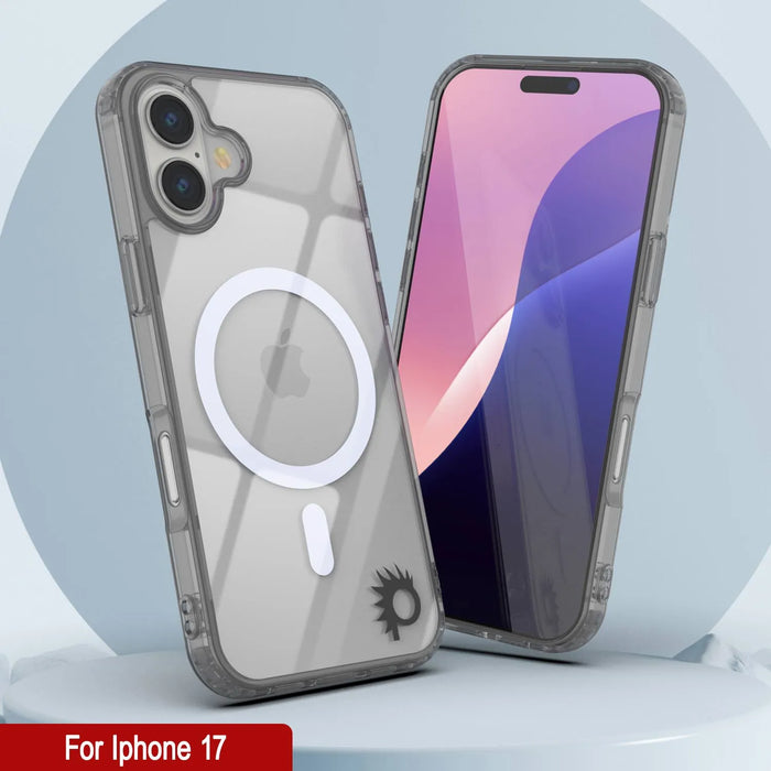 Punkcase iPhone 17 Magnetic Wireless Lading Case [Clearmag -Serie] [Silber]