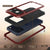 iPhone 17 Pro Max Metal Case, Heavy Duty Military Grade -Rüstungsabdeckung [Schocksicher] Ganzer Körper hart [rot]