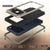 iPhone 17 Pro Max Metal Case, Heavy Duty Military Grade -Rüstungsabdeckung [Stoßdämpfer] Ganzkörper hart [Gold]