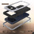 iPhone 17 Pro Max Metal Case, Heavy Duty Military Grade -Rüstungsabdeckung [Stoßdämpfer] Ganzkörper hart [Weiß]