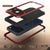iPhone 17 Pro Metal Case, Heavy Duty Military Grade -Rüstungsabdeckung [Schocksicher] Ganzkörper hart [rot]