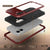 iPhone 17 Metallkoffer, Heavy Duty Military Grade Rüstungsabdeckung [Schocksicher] Ganzkörper hart [rot]