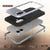 iPhone 17 Metallkoffer, Heavy Duty Military Grade Rüstungsabdeckung [Schocksicher] Ganzkörper hart [weiß]