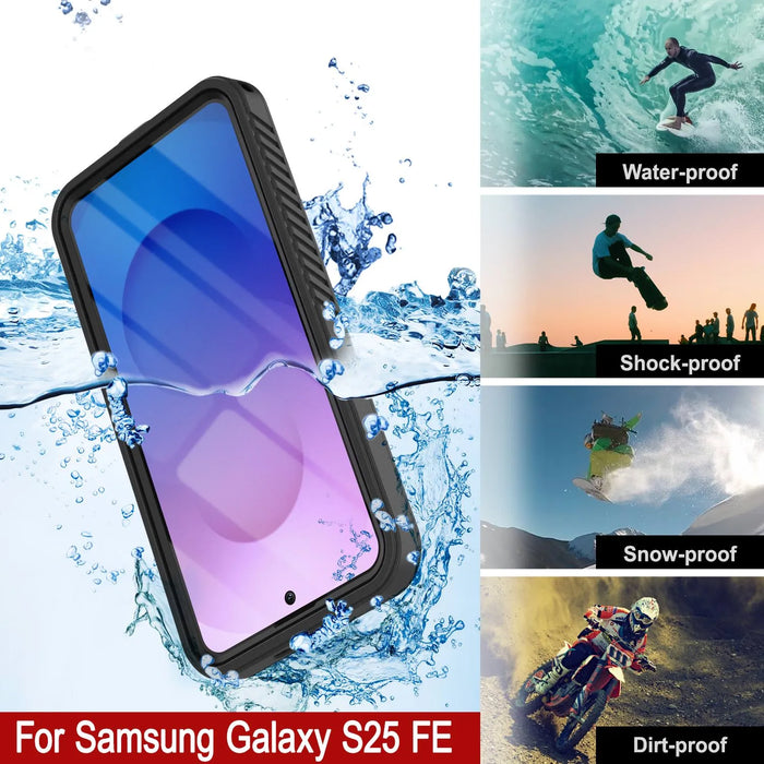 Galaxy S25 FE Wasserfest/stoßfest [Extreme Series] mit Displayschutzhülle [Schwarz]