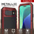 iPhone 17 Air Metal Case, Heavy Duty Military Grade -Rüstungsabdeckung [Schocksicher] Ganzkörper hart [rot]