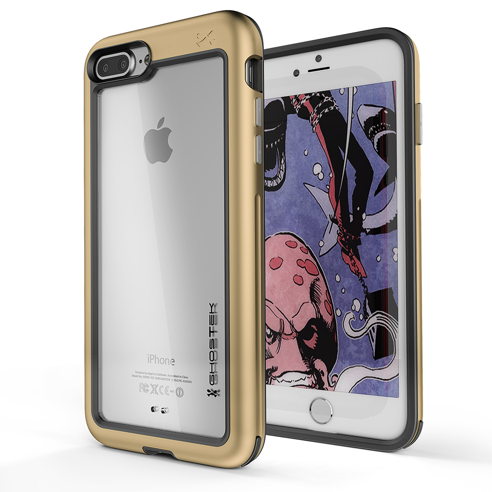 iPhone 8+ Plus Waterproof Case, Ghostek® Atomic Series | Shockproof | Dirt-proof | Snow-proof | Ultra Fit | [GOLD] (Color in image: Gold)