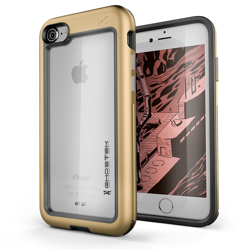iPhone 8 Waterproof Case, Ghostek® Atomic Series | Shockproof | Dirt-proof | Snow-proof | | Ultra Fit | [GOLD] (Color in image: Gold)