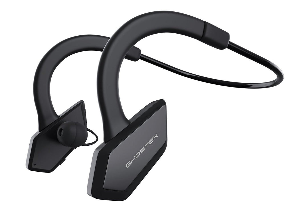Headphones Bluetooth, Ghostek Earblades Black Sweatproof Bluetooth 4.1 Headphones Water Resistant (Color in image: black)