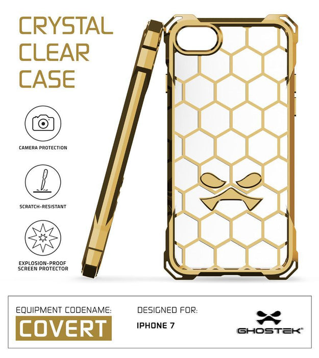 iPhone 8+ Plus Case, Ghostek® Covert Gold, Premium Impact Protective Armor | Warranty (Color in image: rose pink)
