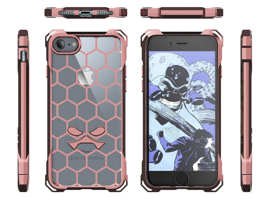 iPhone 7 Plus Case, Ghostek® Covert Rose Pink, Premium Impact Protective Armor | Warranty (Color in image: peach)