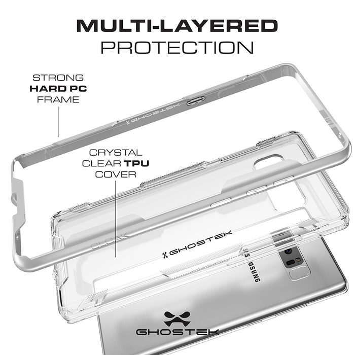 Galaxy Note 8 Case, Ghostek Cloak 3 Galaxy Note 8 Clear Transparent Bumper Case Note 8 2017 | PINK 