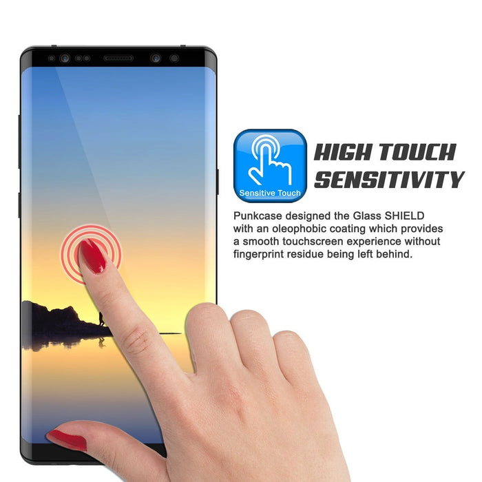 Galaxy note 10 Clear Punkcase Glass SHIELD Tempered Glass Screen Protector 0.33mm Thick 9H Glass (Color in image: Silver)