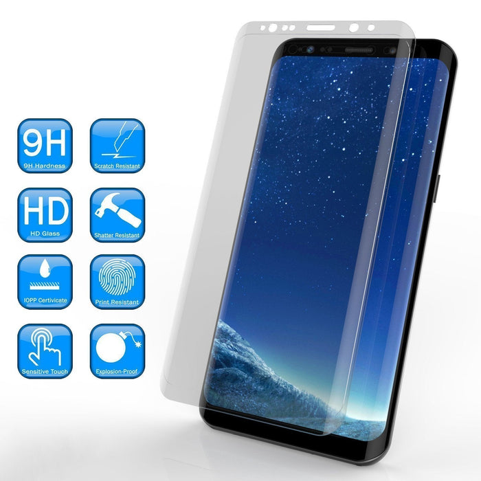 Galaxy S20+ Plus Clear Punkcase Glass SHIELD Tempered Glass Screen Protector 0.33mm Thick 9H Glass (Color in image: Black)
